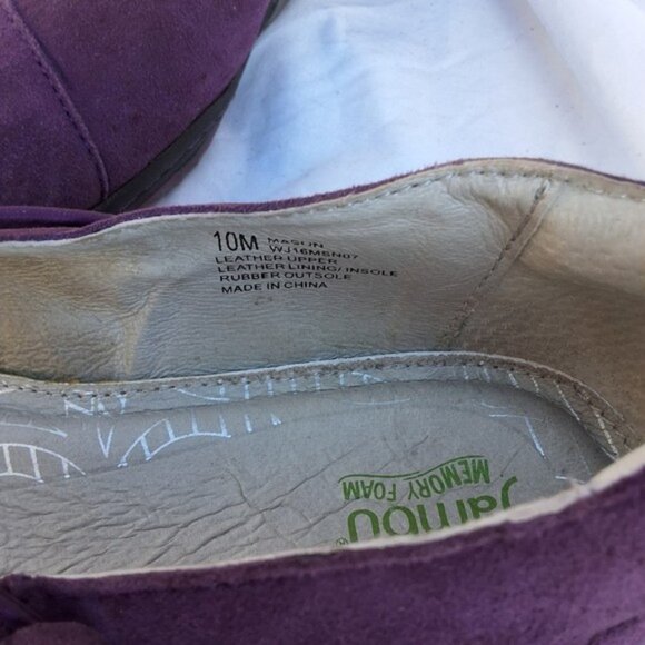 Jambu grape suede ballet walking flars 10/fit like 9.5 - Picture 7 of 8